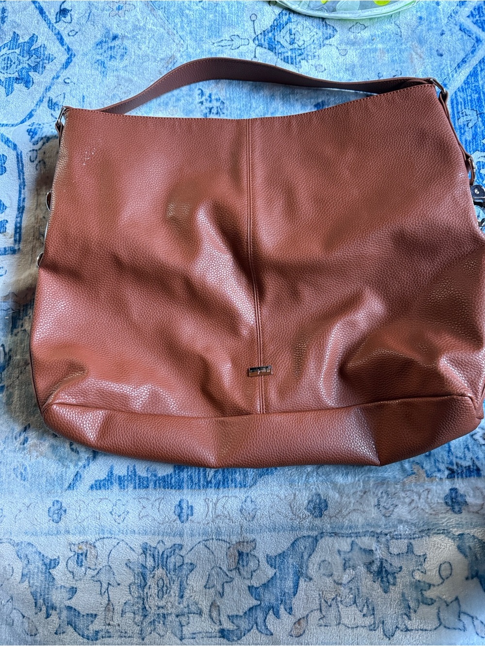 Classic Women's Shoulder Bag in Cognac Brown - Picture 2 of 6
